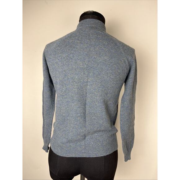 James Pringle Pure New Wool Pullover Sweater Mock Neck Small Womens Blue - Picture 5 of 7